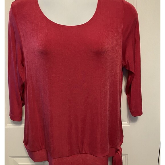 NWT‎ Hot Pink Chicos Travelers Shirt GABY Size 3 Large XL 3/4 Sleeve Raspberry - Picture 2 of 8